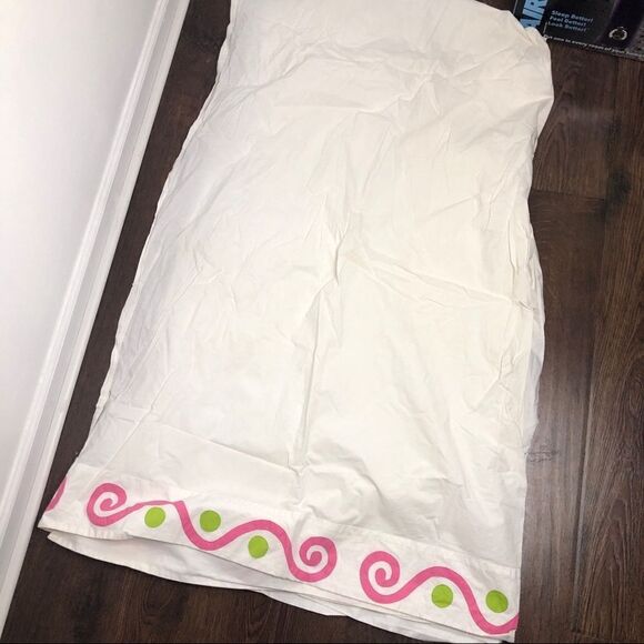 Designers Guild Green Wave Pink Dot Flat Sheet - Picture 2 of 8